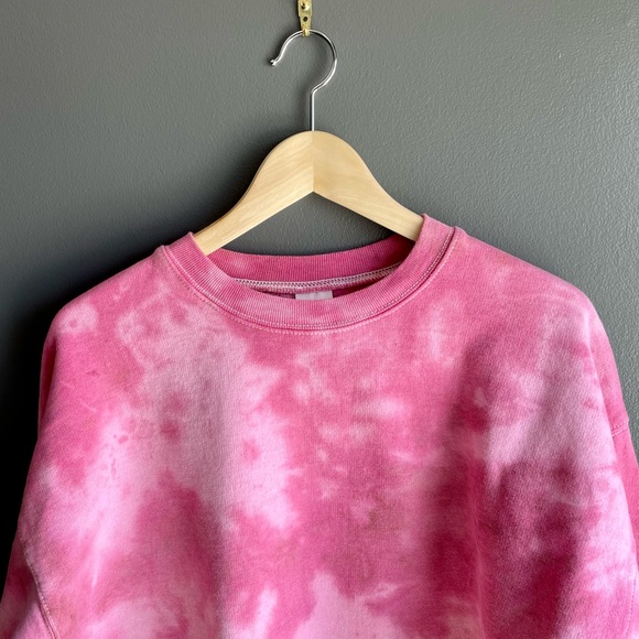 Handmade Hand Tie Dyed Oversized Crew Neck Sweatshirt - Picture 4 of 4